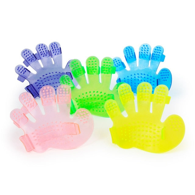 Fashion Rubber Pet Bath Brush Environmental Protection Silicone Glove for Pet Massage Pet Grooming Glove Dogs Cats Pet  supplies