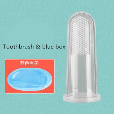 Hot Sales Dog Cat Cleaning Supplies Soft Pet Finger Toothbrush Teddy Dog Brush Addition Bad Breath Teeth Care Dog Accessories